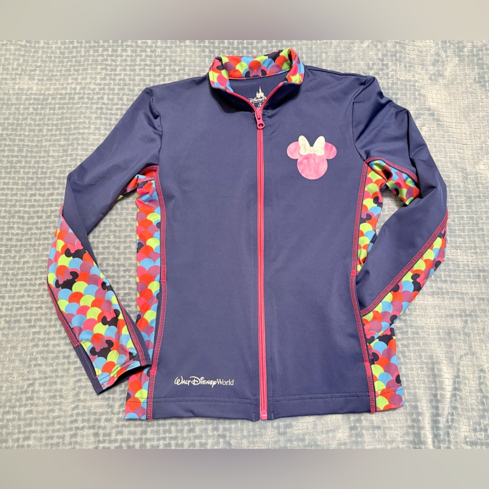 Walt Disney World Kids Minnie Mouse athletic Jacket preowned size Medium 7/8
